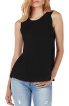 Women's Michael Stars Twist Back Tank, Size - Black