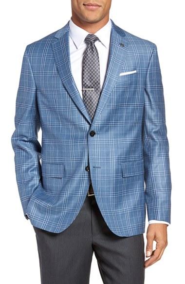 Men's Ted Baker London Tivoli Trim Fit Plaid Wool Sport Coat