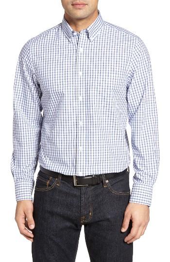 Men's Nordstrom Men's Shop Smartcare(tm) Classic Fit Check Sport Shirt - White