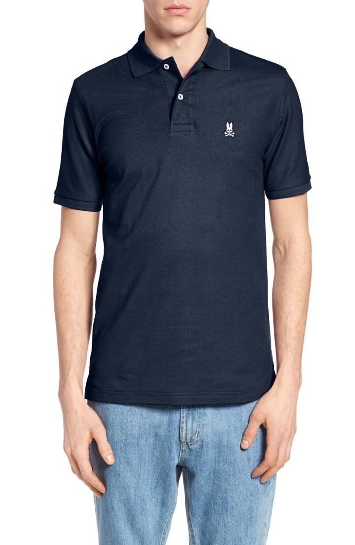 Men's Psycho Bunny The Classic Pique Polo (xl) - Blue