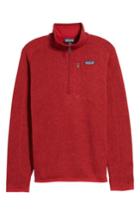 Men's Patagonia 'better Sweater' Quarter Zip Pullover, Size - Red
