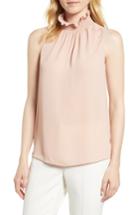 Women's Vince Camuto Ruffle Neck Blouse, Size - Pink
