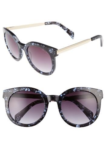 Women's Draper James 53mm Gradient Lens Round Sunglasses - Blue