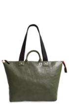 Clare V. Le Zip Leather Tote - Green