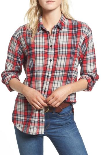 Women's Madewell Classic Ex-boyfriend Shirt, Size - Red