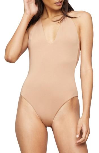 Women's Onia One-piece Halter Swimsuit - Brown