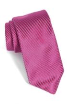 Men's Ted Baker London Stripe Silk Tie, Size - Pink