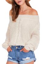 Women's Amuse Society Miraflores Off The Shoulder Sweater - Ivory