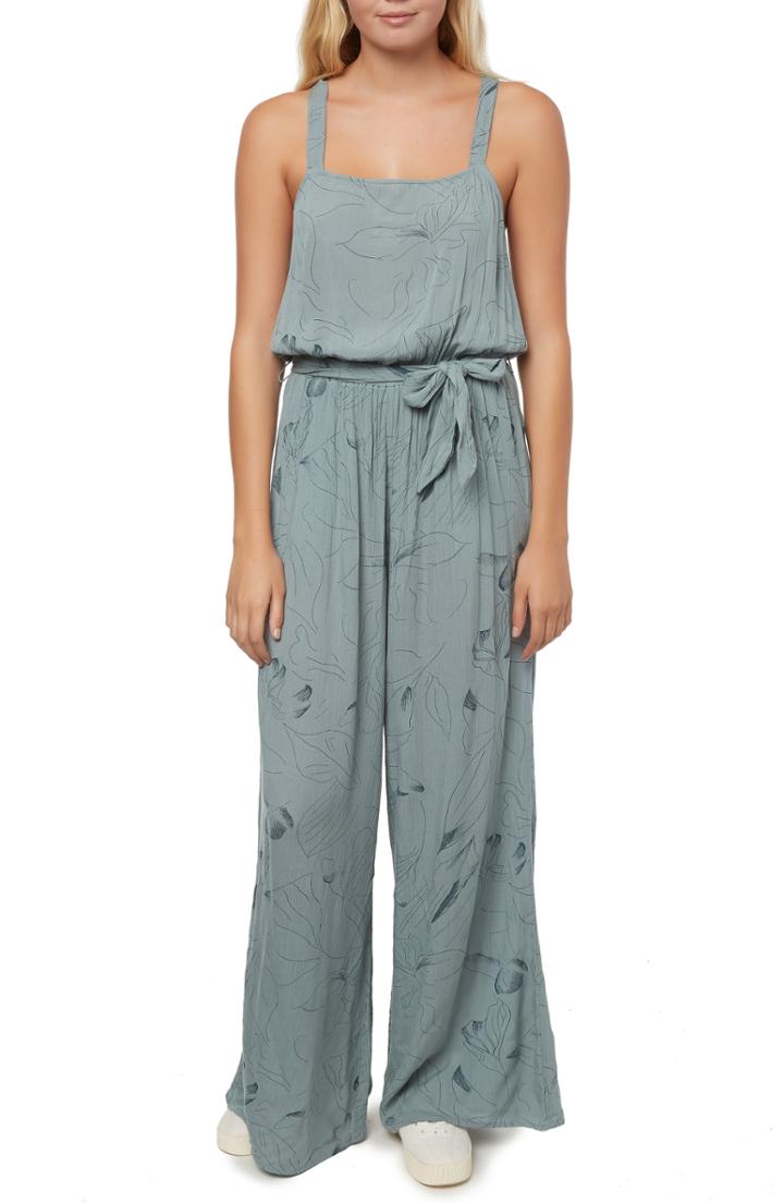 Women's O'neill Barrett Floral Print Wide Leg Jumpsuit - Blue