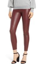 Women's David Lerner The Bergen Faux Leather Leggings - Burgundy