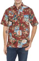 Men's Reyn Spooner Hawaiian Christmas 2017 Sport Shirt, Size - Red