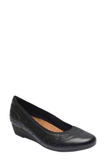Women's Rockport Cobb Hill Judson Wedge Pump M - Black