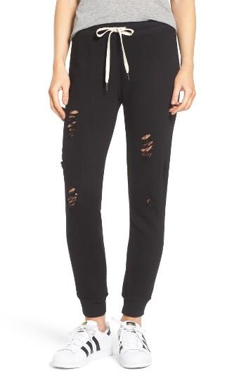 Women's N:philanthropy Nikki Destroyed Jogger Sweatpants - Black