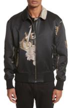 Men's Versace Collection Embroidered Logo Bomber Jacket