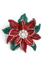 Women's Nadri Jolly Poinsettia Pin