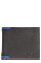 Men's Ted Baker London Baldi Corner Detail Leather Wallet - Black