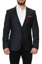 Men's Maceoo Descarte Windowpane Sport Coat (s) - Black