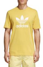 Men's Adidas Originals Trefoil T-shirt - Yellow