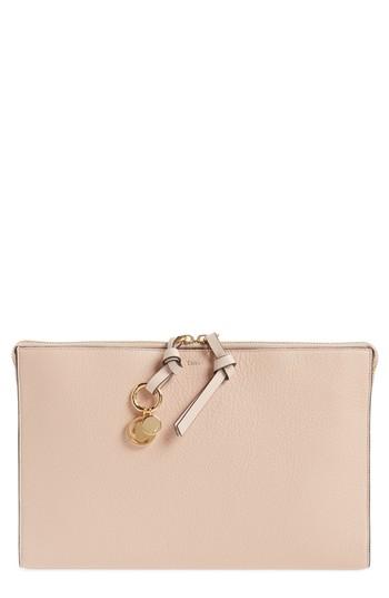 Chloe Joe Alphabet Leather Clutch - Black