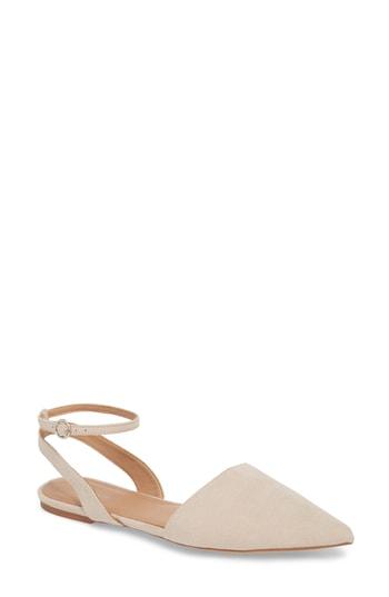 Women's Topshop Anne Pointy Toe Flat .5us / 36eu M - Beige