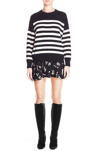 Women's Saint Laurent Stripe Cashmere Sweater