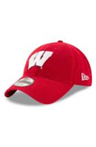 Men's New Era Collegiate Core Classic - Wisconsin Badgers Baseball Cap - Red