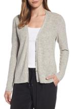 Women's Eileen Fisher V-neck Organic Cotton Cardigan, Size - Beige
