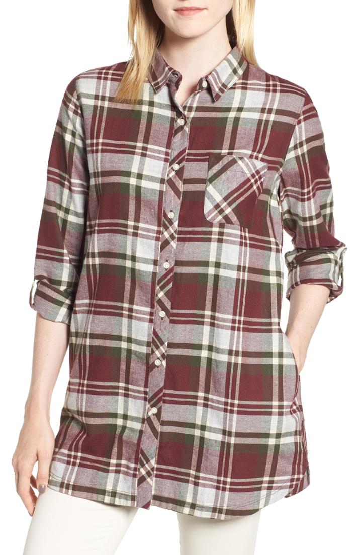 Women's Barbour Bressay Shirt Us / 10 Uk - Burgundy