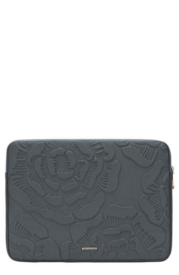 Rebecca Minkoff Floral Embossed 13-inch Neoprene Laptop Sleeve - Blue