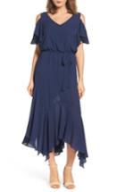 Women's Maggy London Cold Shoulder Midi Dress - Blue