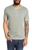 Men's John Varvatos Star Usa Fit Henley, Size X-small - Green