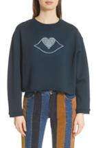 Women's See By Chloe Lip Sweatshirt - Burgundy