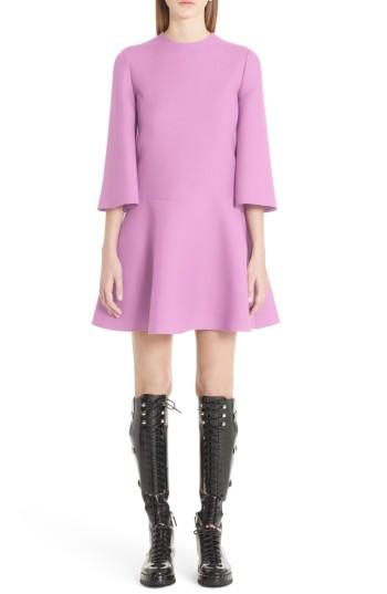 Women's Valentino Wool & Silk Crepe Flare Dress