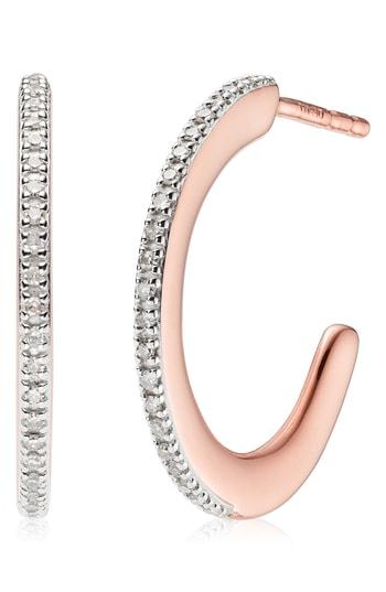 Women's Monica Vinader Fiji Skinny Hoop Diamond Earrings
