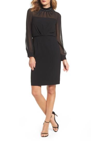 Women's Adrianna Papell Jewel Neck Sheath Dress