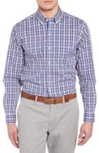 Men's Cutter & Buck Anthony Plaid Performance Sport Shirt - Green