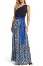 Women's Eliza J One-shoulder Jersey Maxi Dress - Blue