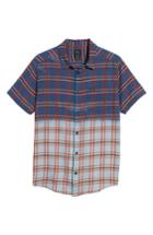 Men's Rvca Prismatic Check Woven Shirt - Blue