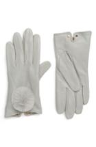 Women's Ted Baker London Pom Leather Touchscreen Gloves
