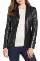 Women's Lamarque Viola Leather Jacket - Black