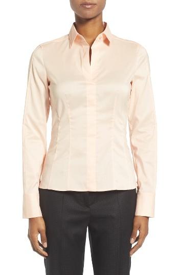 Women's Boss Bashina Cotton Blend Poplin Shirt