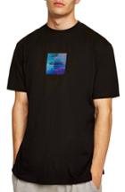 Men's Topman Iconic Embroidered Oversize T-shirt - Black
