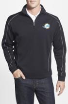 Men's Cutter & Buck Miami Dolphins - Edge Drytec Moisture Wicking Half Zip Pullover