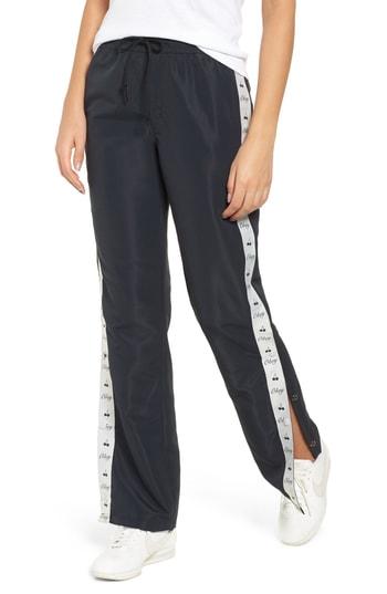Women's Obey Cerise Snap Trim Track Pants - Black
