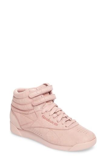 Women's Reebok Freestyle Hi Sneaker M - Pink
