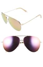 Women's Victoria Beckham Classic Victoria 62mm Sunglasses - Desert Rose Mirror