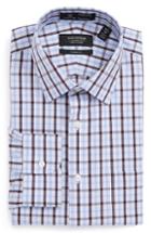Men's Nordstrom Men's Shop Smartcare(tm) Classic Fit Check Dress Shirt .5 32 - Purple