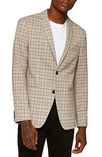 Men's Topman Slim Fit Check Blazer