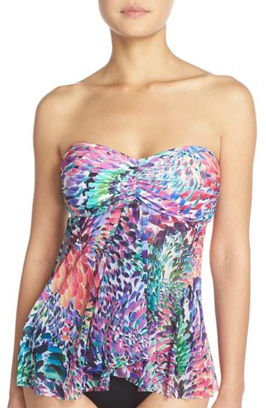 Women's Profile By Gottex Bandeau Flyaway Tankini Top