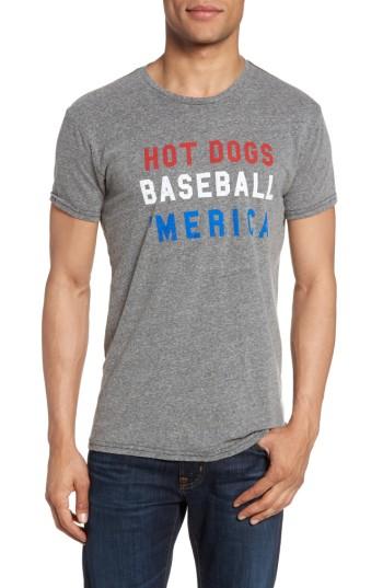 Men's Retro Brand Hot Dogs, Baseball & 'merica T-shirt